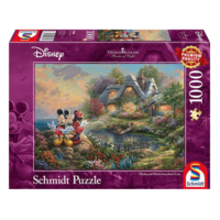 thumb-Mickey en Minnie Mouse - Thomas Kinkade - puzzel van 1000 stukjes-1