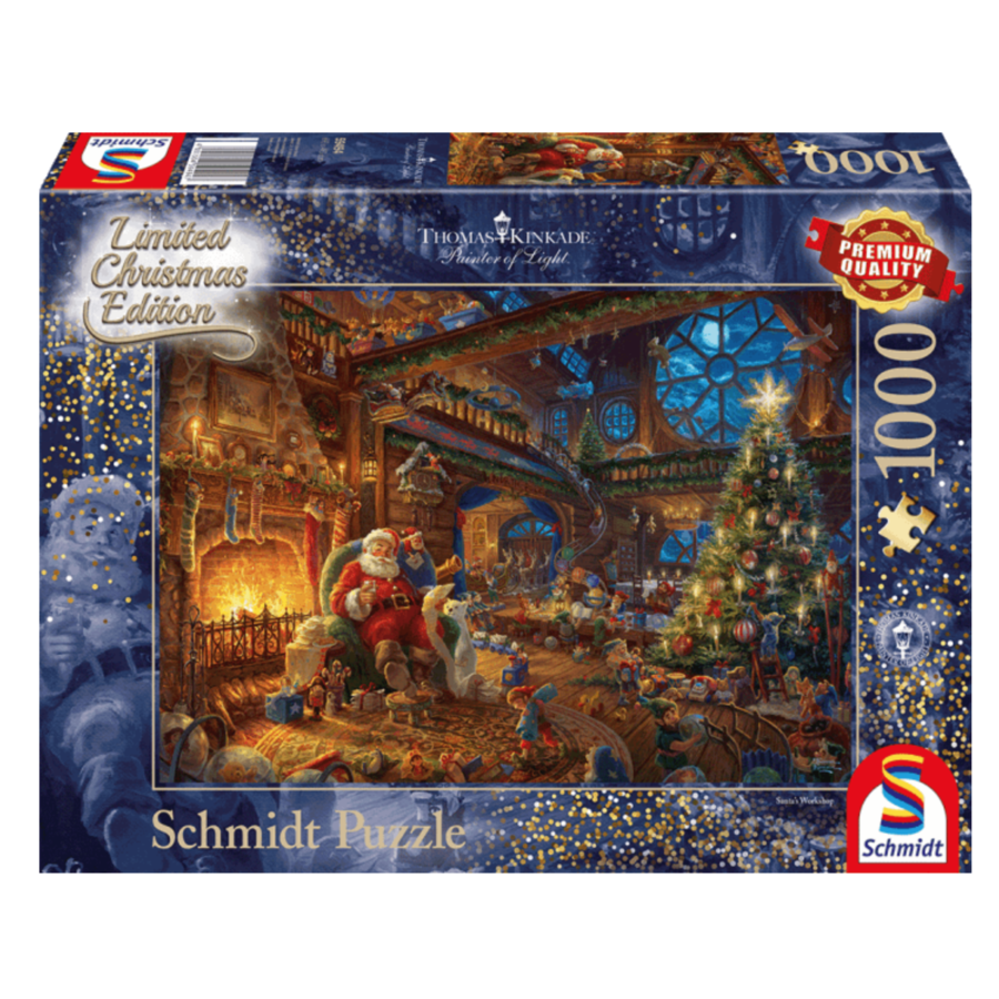 L'atelier du Père Noël  - Thomas Kinkade - puzzle de 1000 pièces-1