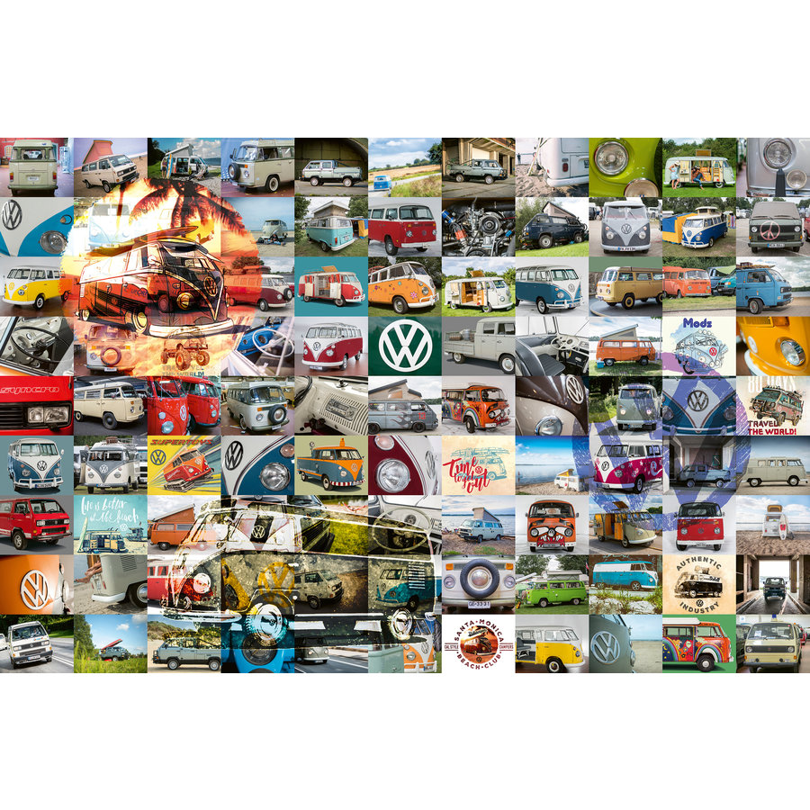 99 VW Bulli Moments - puzzel van 3000 stukjes-1