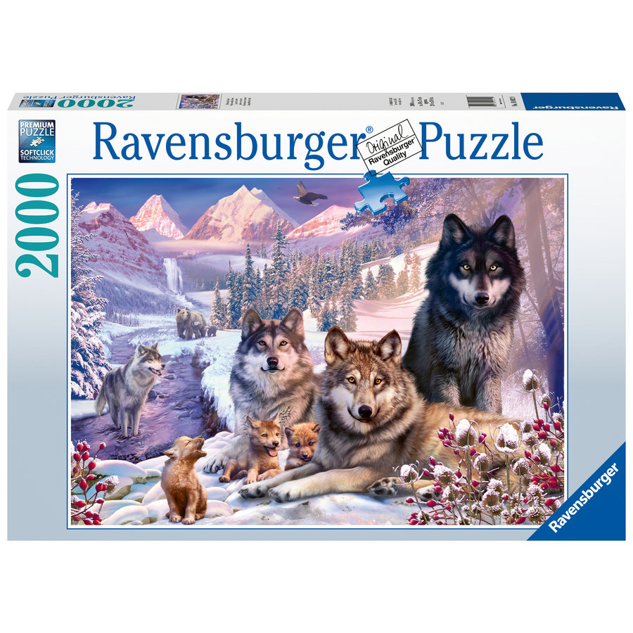 Wolves in the snow - puzzle of 2000 pieces-2