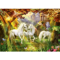 thumb-Unicorns in autumn  - puzzle of 1000 pieces-1