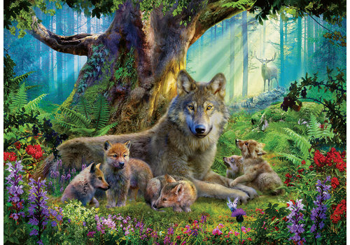  Ravensburger Famille de loups dans la forêt - 1000 pièces 