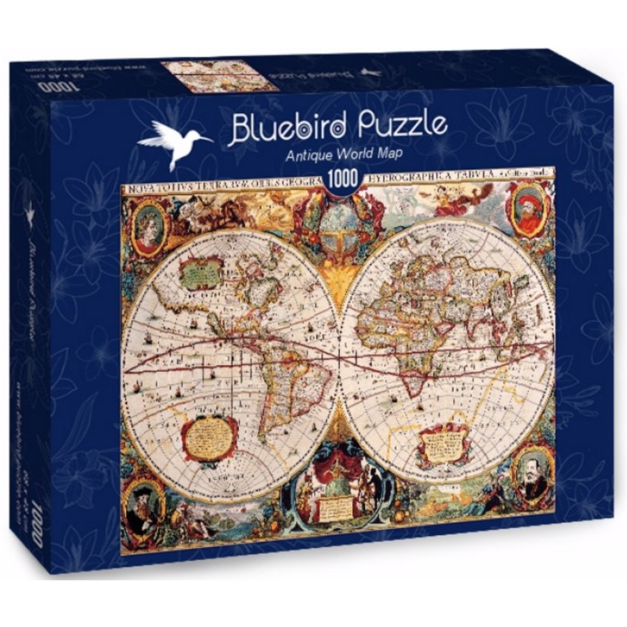 Ancienne carte du monde - puzzle de 1000 pièces-2