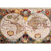 thumb-Ancienne carte du monde - puzzle de 1000 pièces-1