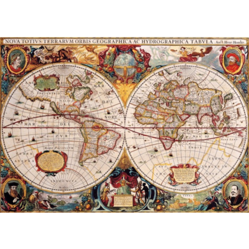  Bluebird Puzzle Antique World Map - 1000 pieces 