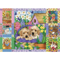 thumb-Puppies and Posies quilt  - puzzle of 1000 pieces-1