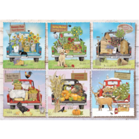 thumb-Trucks op weg naar de markt - puzzel van 1000 stukjes-1