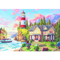 thumb-Lighthouse near the ocean - jigsaw puzzle of 3000 pieces-2