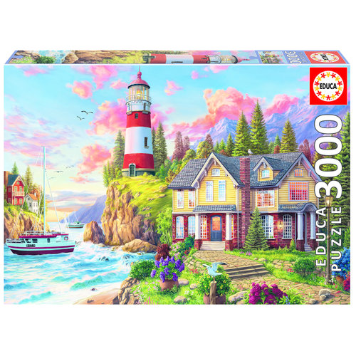  Educa Lighthouse near the ocean - 3000 pieces 