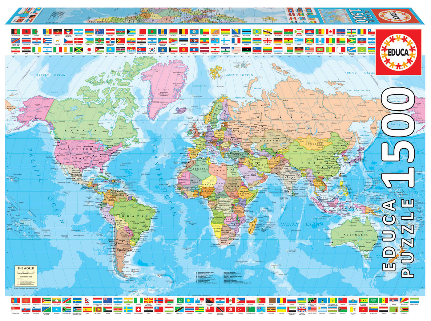 Пазл Educa политическая карта мира