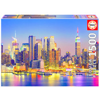 thumb-Manhattan at night - jigsaw puzzle of 1500 pieces-1