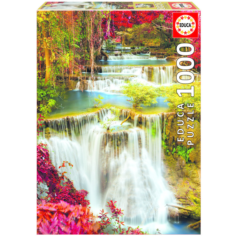 Waterval in het bos - puzzel 1000 stukjes-1