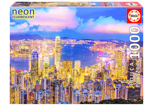  Educa Hong Kong Skyline - Glow in the Dark - puzzle 1000 pieces 