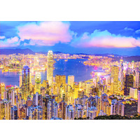 thumb-Hong Kong Skyline - Glow in the Dark - puzzle 1000 pièces-3