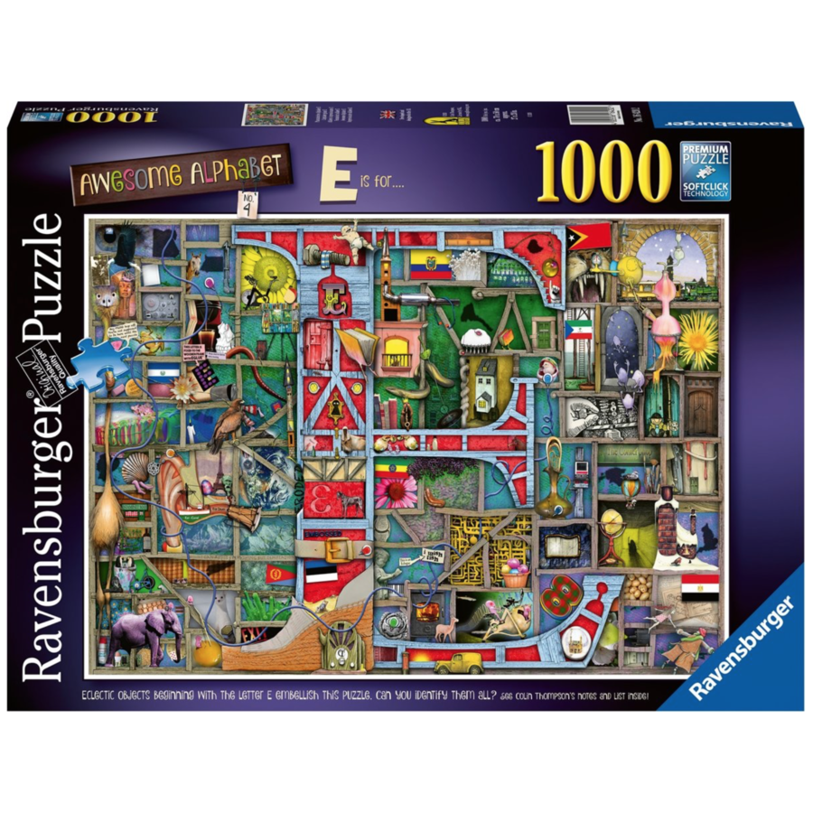 Adembenemend Alfabet "E" - Colin Thompson - puzzel 1000 stukjes-1