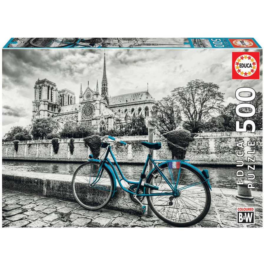 Bike near Notre Dame -  jigsaw puzzle of 500 pieces-1