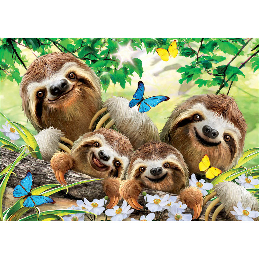 Sloth Family Selfie - 500 pieces -  jigsaw puzzle of 500 pieces-2