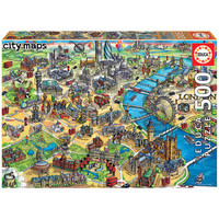 thumb-Plan de Londres - puzzle de 500 pièces-1