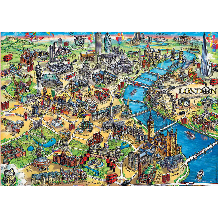 Plan de Londres - puzzle de 500 pièces-2