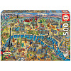 Educa Paris Map -  jigsaw puzzle of 500 pieces