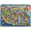 Educa New York Map -  jigsaw puzzle of 500 pieces