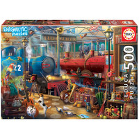 thumb-The Train Station  -  jigsaw puzzle of 500 pieces-1