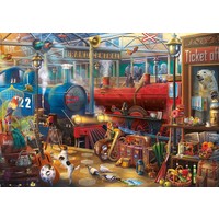 thumb-The Train Station  -  jigsaw puzzle of 500 pieces-2