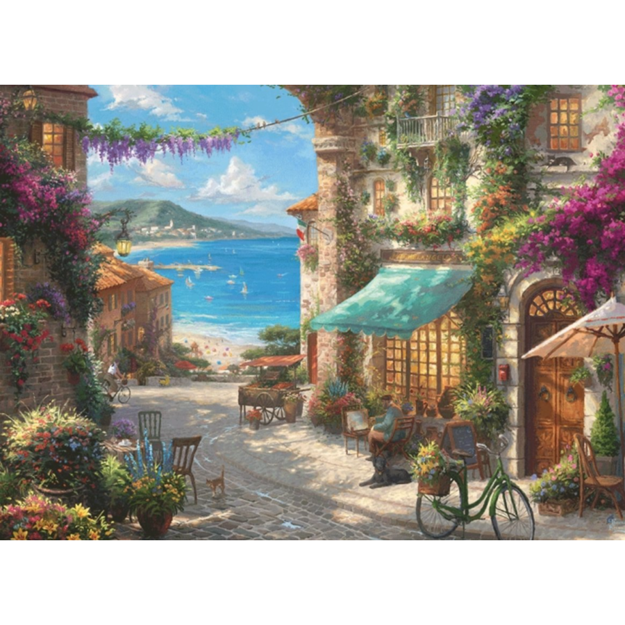 Café sur la Riviera italienne - 1000 pièces-1