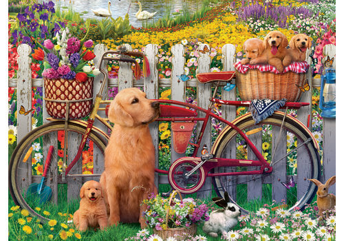  Ravensburger Cute dogs in the garden  - 500 pieces 