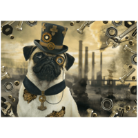 thumb-Steampunk Chien - puzzle de 1000 pièces-1