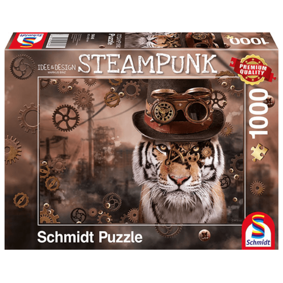 Steampunk Tijger - puzzel van 1000 stukjes-2