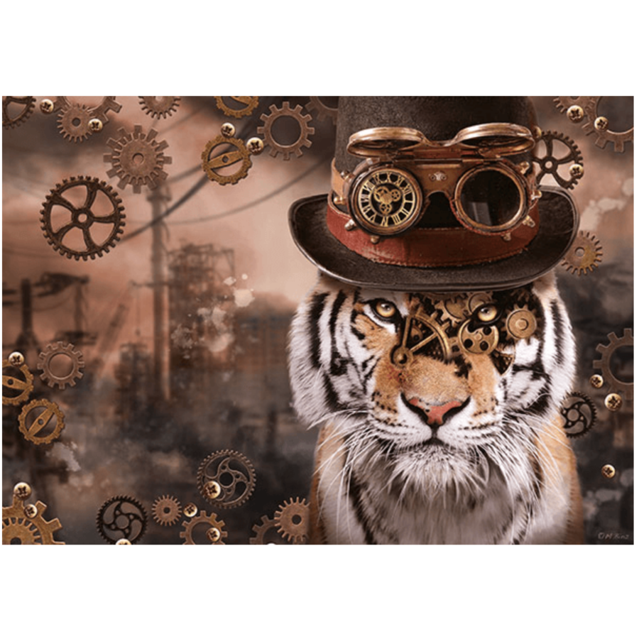 Steampunk Tigre - puzzle de 1000 pièces-1