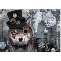 thumb-Steampunk Wolf - puzzel van 1000 stukjes-1