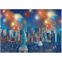 thumb-Fireworks at the Statue of Liberty - 1000 pieces-1