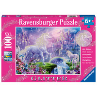 thumb-Kingdom of Unicorns (glitter) - puzzle of 100 pieces-1