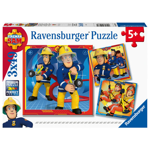  Ravensburger Brandweerman Sam - 3 x 49 stukjes 