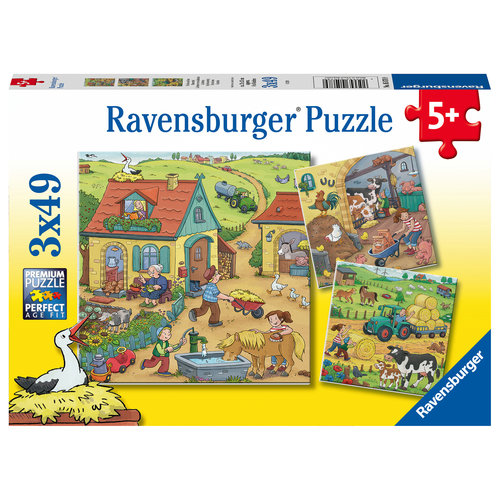  Ravensburger The farm  - 3 x 49 pieces 