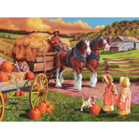 thumb-Hay wagon - puzzle of 275 XXL pieces-1