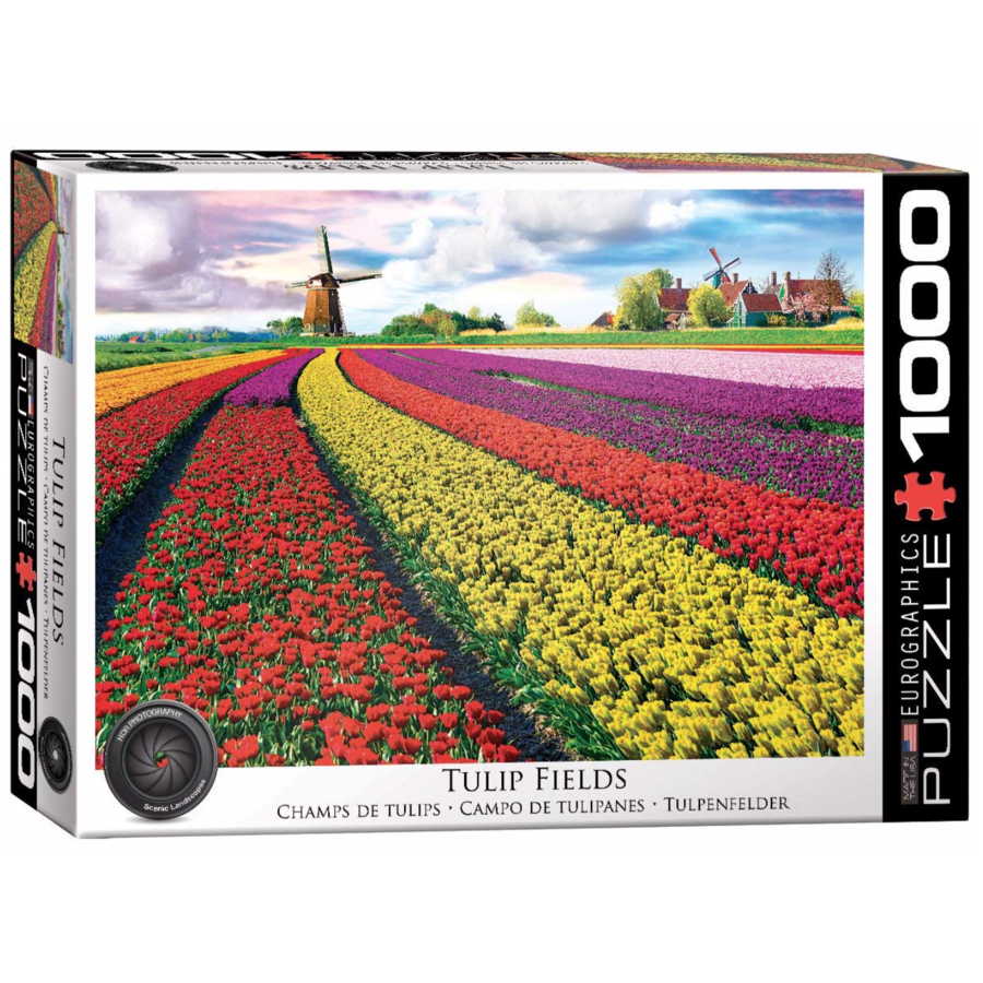 Champ de tulips - puzzle de 1000 pièces-1