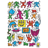 thumb-Keith Haring - Collage - puzzle de 1000 pièces-1