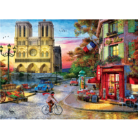 thumb-Coucher de soleil sur Notre Dame de Paris - puzzle de 1000 pièces-2
