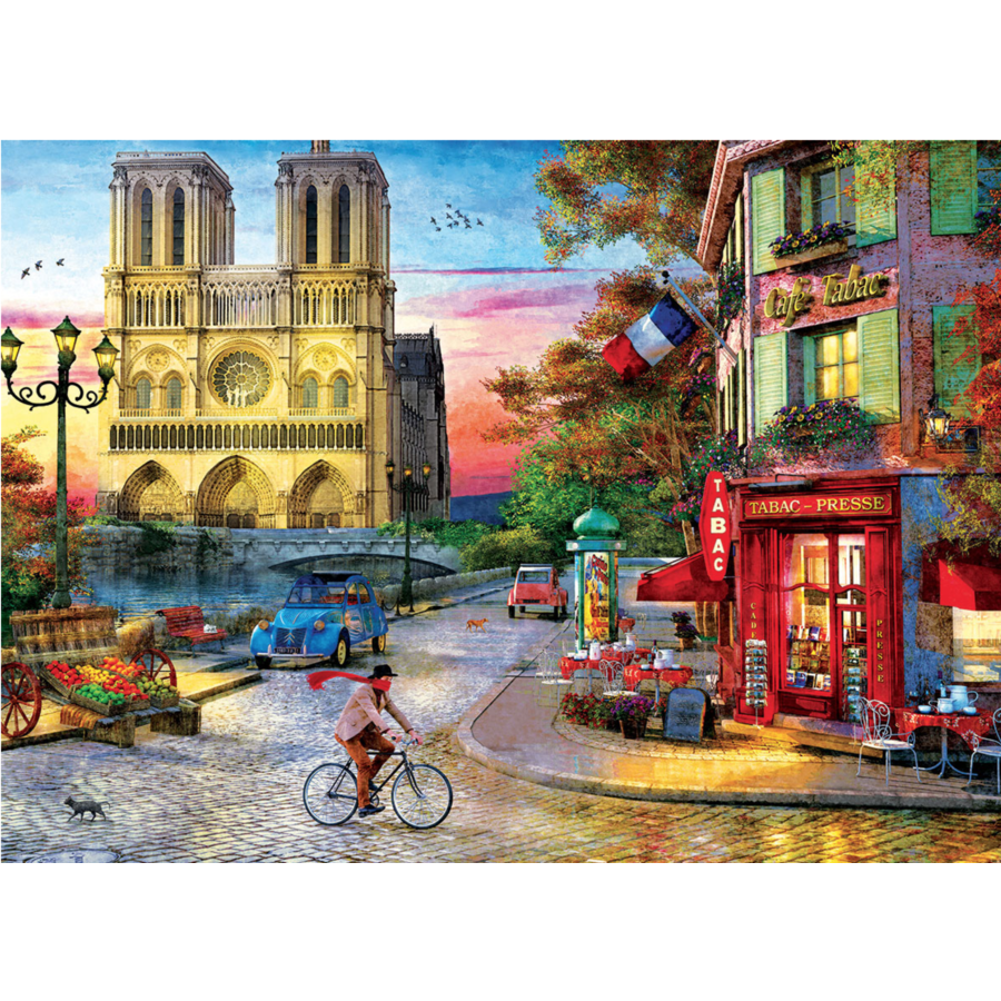 Sunset at the Notre Dame in Paris - 1000 pieces - jigsaw puzzle-2