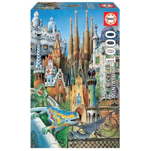  Educa Miniatuur puzzel - Gaudi Collage - 1000 stukjes 