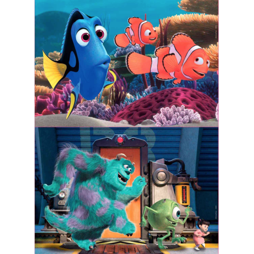  Educa WOOD: Pixar - Nemo and Dory - Monsters Inc. - 2 x 25 pieces 