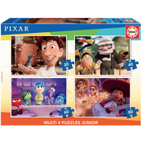  Educa Pixar films - 4 puzzels van 20 / 40 / 60 / 80 stukjes 