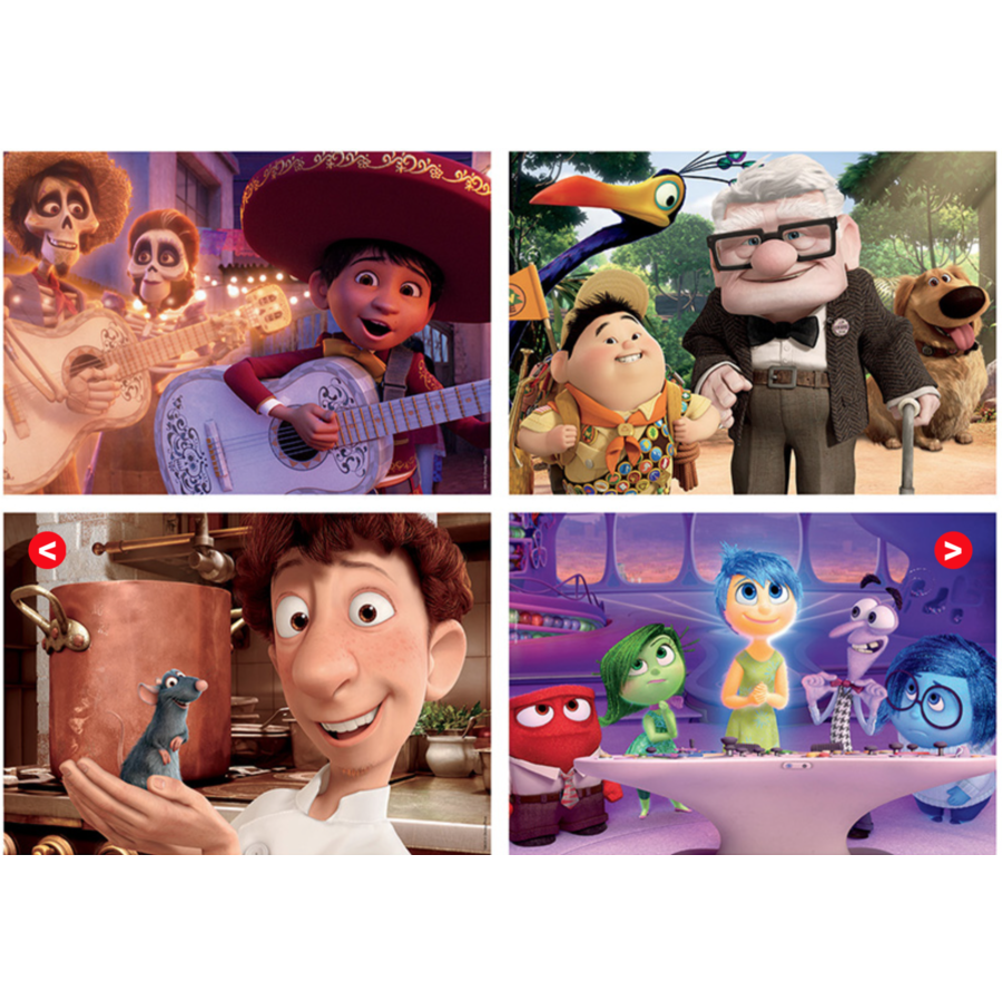 Pixar films - 4 puzzles of 20 / 40 / 60 / 80 pieces-2