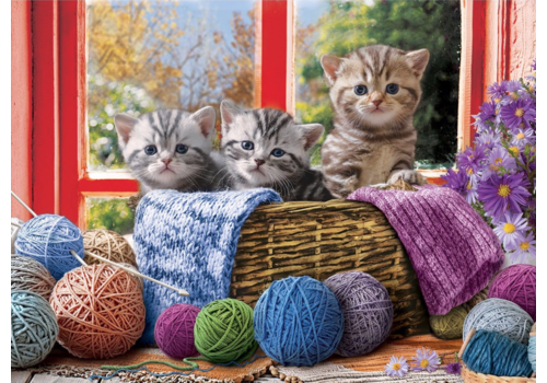  Eurographics Puzzles Knittin' Kittens - 500XL pieces 