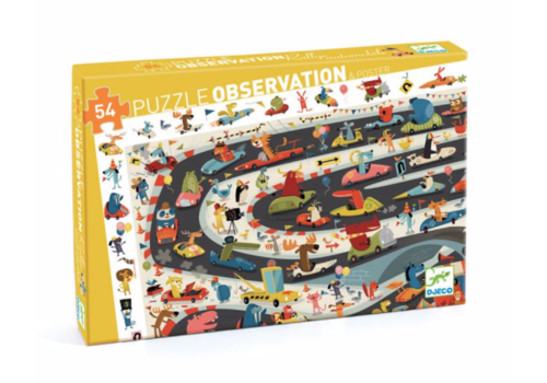  Djeco Search puzzle - Car rally  - 54 pieces 
