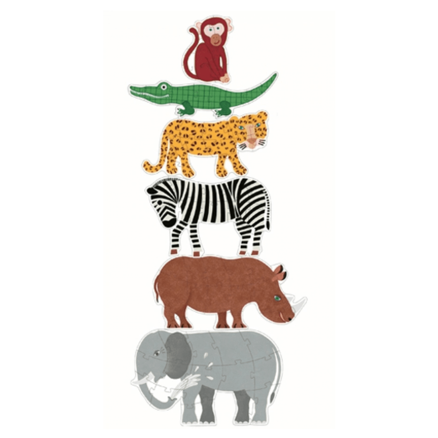 Puzzle en bois de 12 pièces - Puzzles - Animal-Eléphant