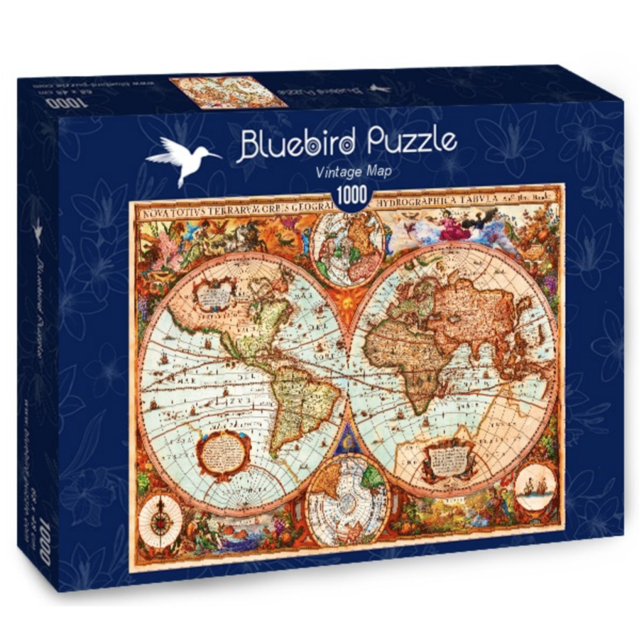 Antieke wereldkaart - puzzel van 1000 stukjes-2